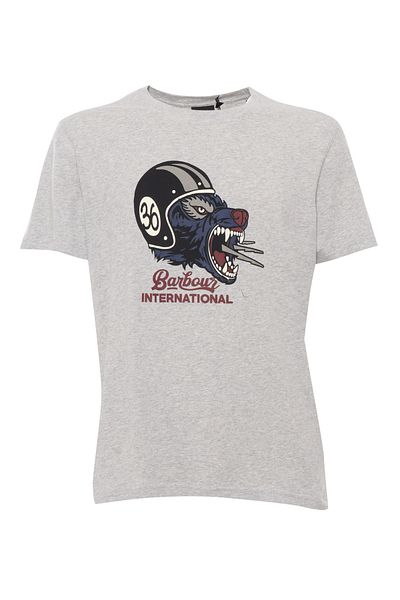 Barbour Grey patterned t-shirt