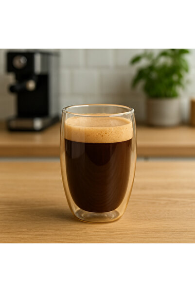 Perotti كوب لاتيه بجدار مزدوج - عنبر - 450 مل