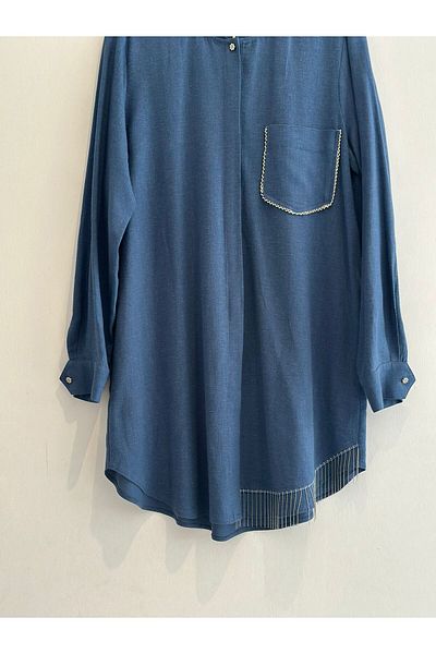KYR 100% Linen Beaded Tunic