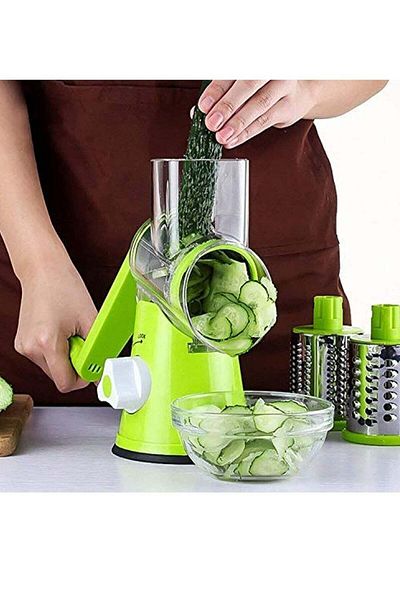 Generic 4 Pcs Vegetable Slicer 3 In 1 Handheld Spiral Rotary Drum Slicer For Vegetable Fruit Cheese Nut