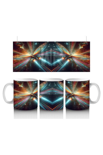 Luluyen Space Butterfly Patterned Mug with Light Wings That Makes Children Love Milk