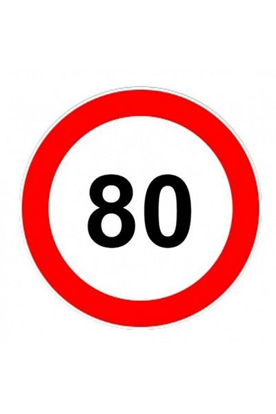 ideal STORE IdealSTORE reflective speed limit sticker 80 Km/h