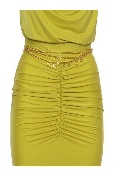 Elisabetta Franchi Long yellow dress