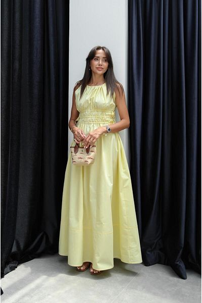 Havoş Yellow Side Lace Dress