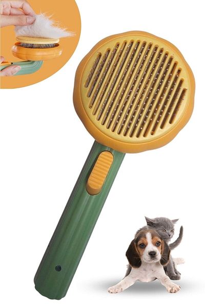 yenitoptan Plastic Green Pet Grooming Pet Brush Multi-Purpose Pet Brush Green