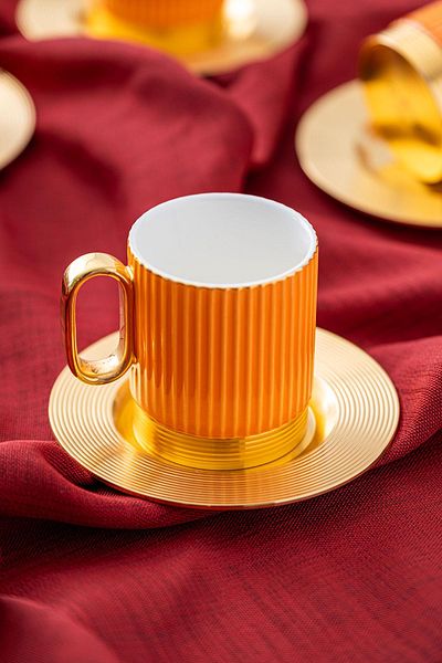 ACAR Aurora 6-Person Coffee Cup Set - Orange