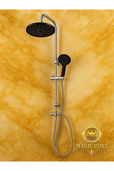 MAGIC PORT Robot Yağmurlama Tepe Duş Başlığı Seti MAGIC PORT LÜX SİYAH MODERN...
