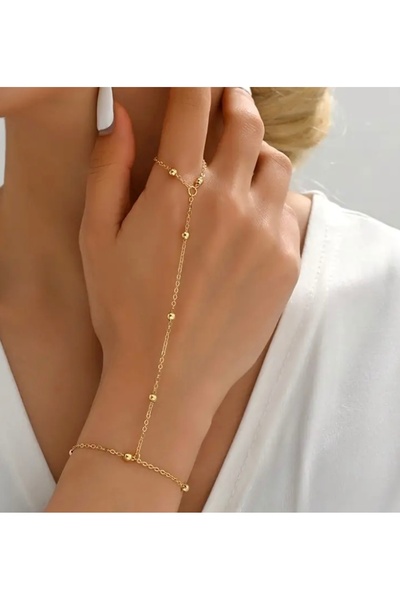 Mojo Jewellery Gold Renk Top Zincirli Şahmeran – Ayarlanabilir Bileklik Halka...