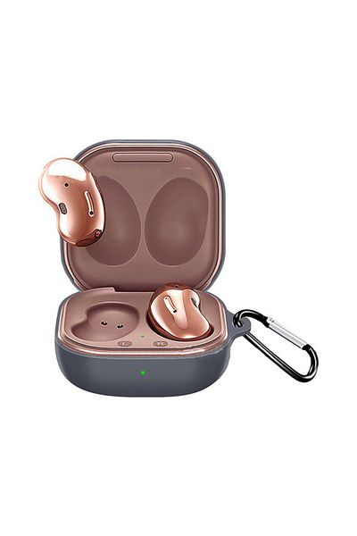 THD Samsung Galaxy Buds Live Headphones Protective Case, 2020 Generation, Gray Color With Hook