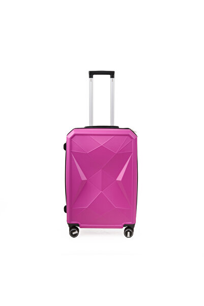 Hoffmanns Travel Star Orta Boy ABS Valiz - Pembe - 66x45x26 cm
