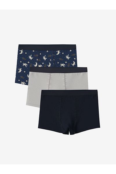 LC Waikiki New Season Printed Boy's Boxer 3-Piece - S5Fp27Z4