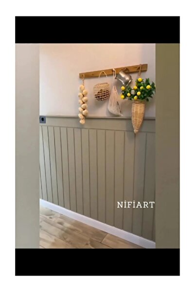 AGT HEDİYELİ Dekoratif, Duvar Çıtası, Ahşap Duvar Paneli, Boyanabilir, Mdf, (...