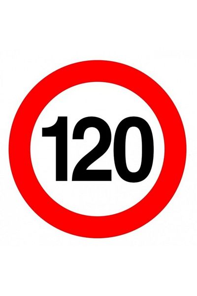 ideal STORE IdealSTORE reflective speed limit sticker 120Km/h