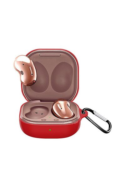 THD Samsung Galaxy Buds Live headphone protection case, red color with hook