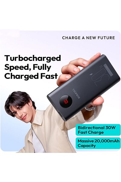 Romoss power bank 20000mah, PD30W fast charge, suitable for iPhone 12-16. Android, etc.