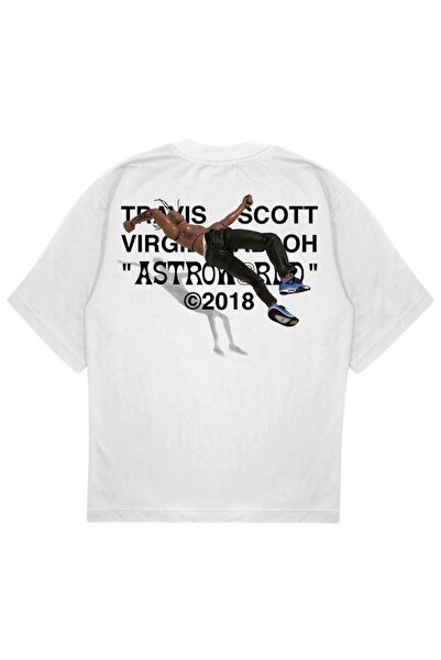 SVART WEAR Μπλουζάκι TRAVIS HIGHEST MUSIC oversized ΛΕΥΚΟ