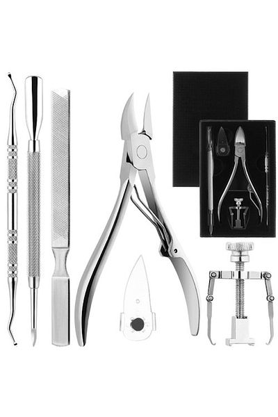 ideal STORE idealSTORE Professional Ingrown Toenail Kit, for Hands and Feet, Made of Surgical Steel,