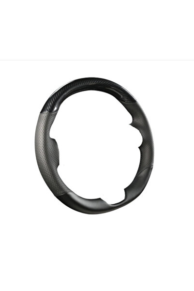 ideal STORE Κάλυμμα τιμονιού IdealStore, διάτρητο δέρμα, μέγεθος M, χρώμα μαύρο άνθρακα με κόκκινες ραφές