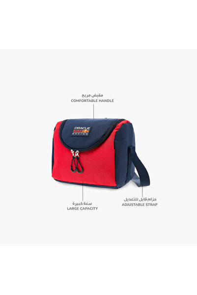 Red Bull Colourblock Lunch Bag with Zip Closure and Adjustable Strap