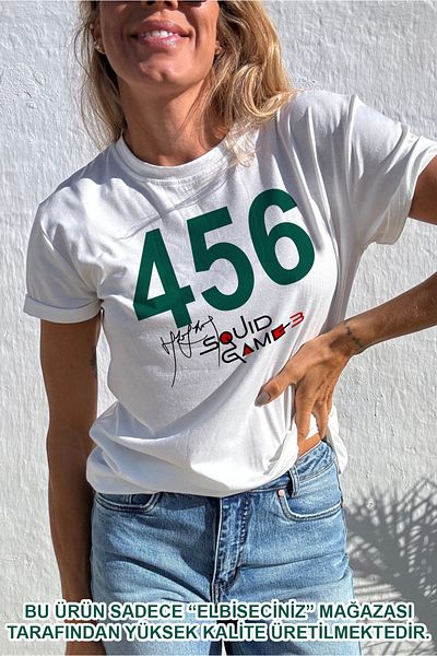 VİZYON İKRA Squid Game 456 Seong Gi-Hun Original Signed Unisex T-Shirt/T-Shirt - All Age Groups