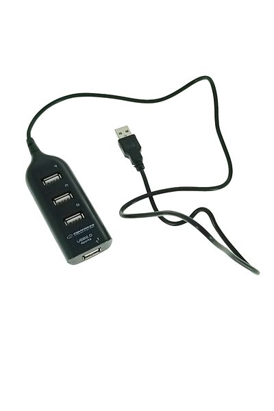 ESPERANZA 4-port USB HUB, USB 2.0 interface, Esperanza 76860, 78cm cable, black