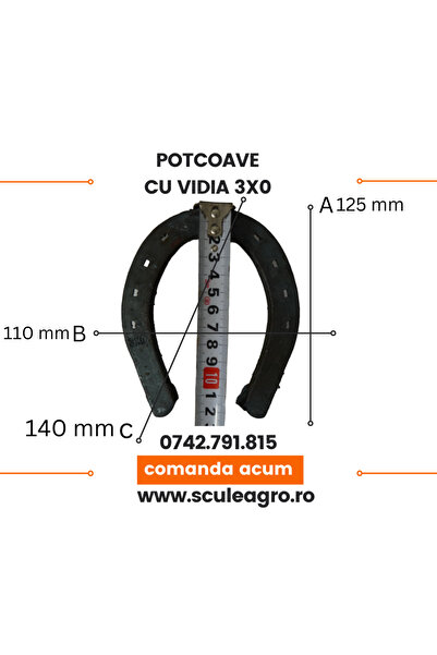 COBI SMART® Potcoave fabrica 3x0, otel forjat, forma standard, set 1 bucata -...