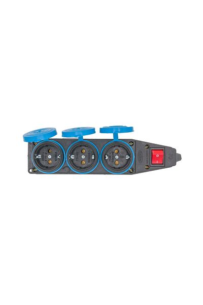 COBI SMART® 3-socket extension head, black color, with on/off button, compact design