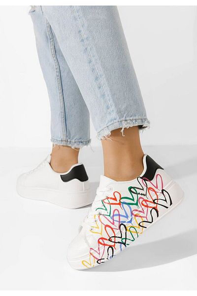 B T Shoes Teniși dama Carlina V2 albi
