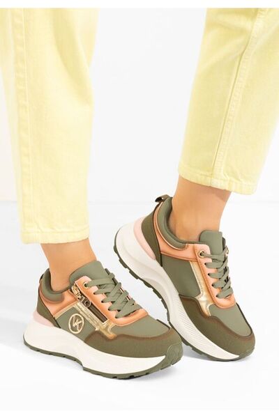 B T Shoes Sneakers cu platformă Viktoria verzi