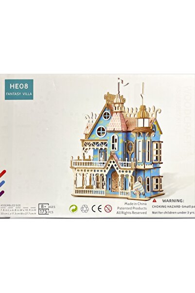 Star Master Set de construit din lemn, macheta 3D, copii si adulti, 175 piese, Castelul din Povesti