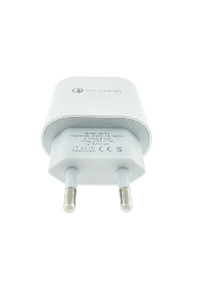 OEM Încărcător QC3.0 cu port USB-C, AR-P3, mufă de rețea UE, vrac, alb
