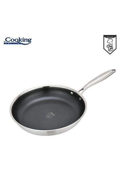 Cooking by Heinner 3-Ply Stainless Steel Frying Pan 24x4.5 Cm, ​​Titanium3