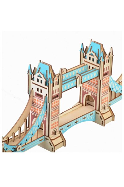 Star Master Set de Construit din Lemn, Macheta 3D, Copii si Adulti, 105 piese, Tower Bridge, Podul Turnului din