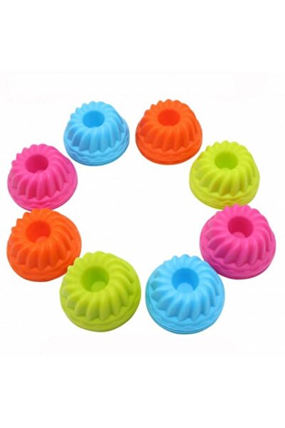 adhoreca Set 12 forme de brioșe din silicon, 4 culori