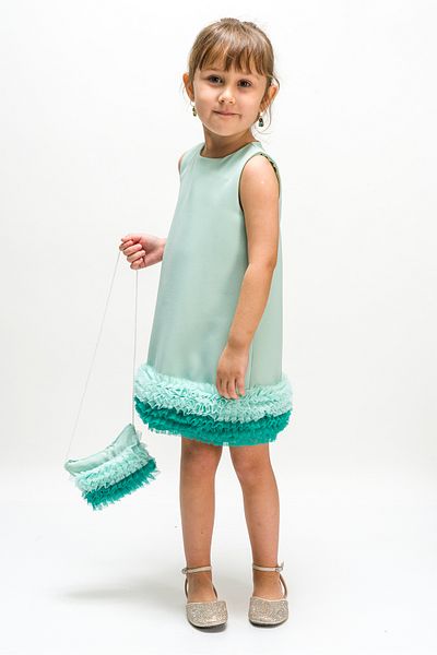Wecan Straight Dress with Colorful Ruffles Skirt