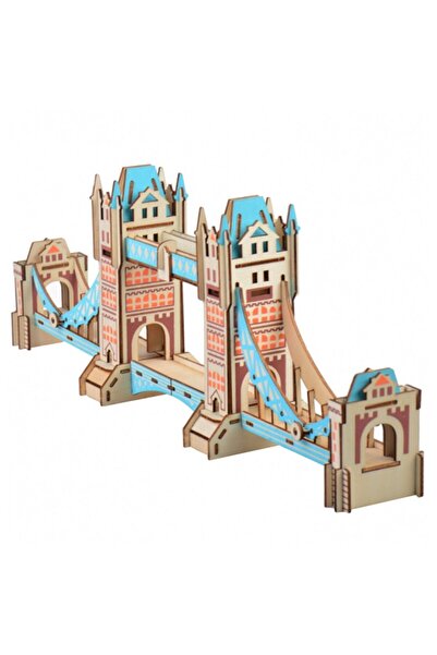 Star Master Set de Construit din Lemn, Macheta 3D, Copii si Adulti, 105 piese, Tower Bridge, Podul Turnului din