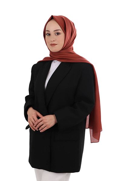 Bursa İpek شال حرير باريس القرفة الداكنة