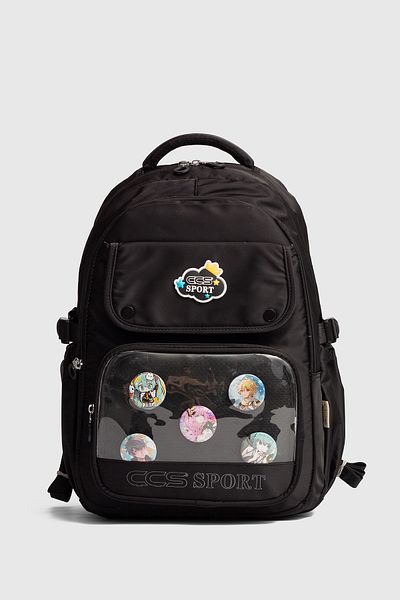 ÇÇS Ççs 51959 School Backpack Student Daily Travel Holiday Sports Walking Trip Black