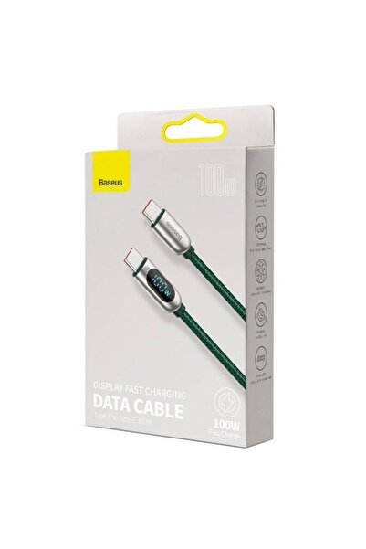 Baseus USB-C Cable, 100W, Fast Charging, 2m, Green