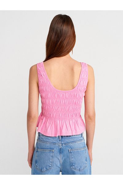 Dilvin 21083 Gipeli Sleeveless Top-Pink