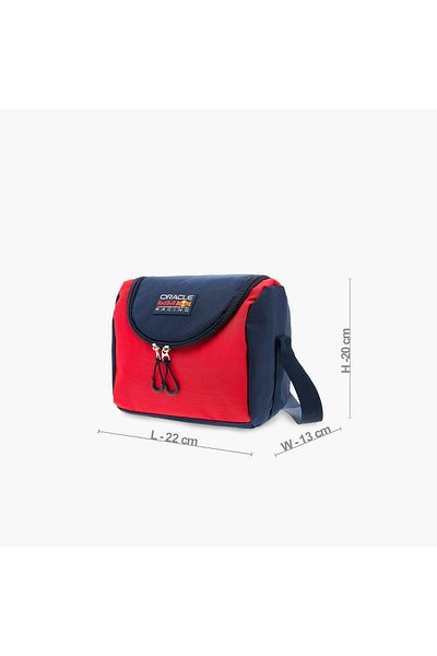 Red Bull Colourblock Lunch Bag with Zip Closure and Adjustable Strap
