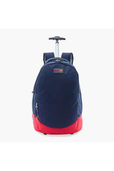 Red Bull Red Bull Colourblock Trolley Backpack with Retractable Handle and Wheels - 18 inches
