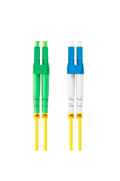 Lanberg Cablu de rețea cu fibră optică, lungime 2 m, cu conectori LC/APC-LC/U...