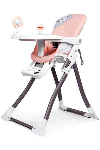 ideal STORE Scaun de Hranire idealStore Boom Baby Roze, Dimensiuni 95x69x50 cm, 6-36 luni, Centuri de siguranta