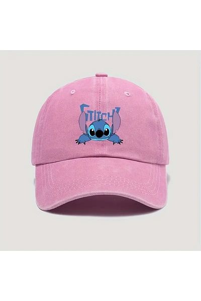 Touz Moda Πλυμένο καπέλο Unisex με στάμπα Vintage Stitch