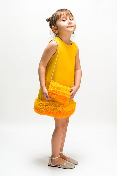 Wecan Straight Dress with Colorful Ruffles Skirt