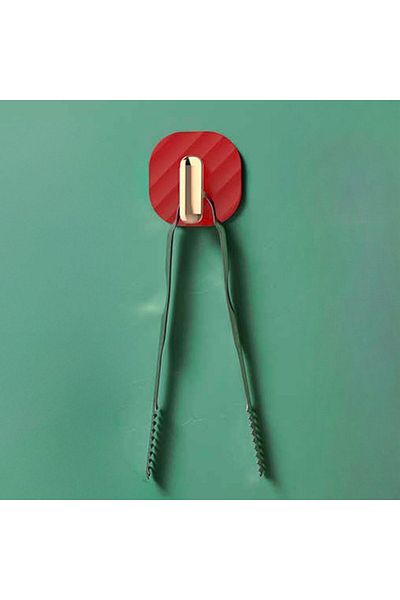 Skygo BUFFER® 2-Piece Adhesive Retro Hanger Cabinet Door Handle Red