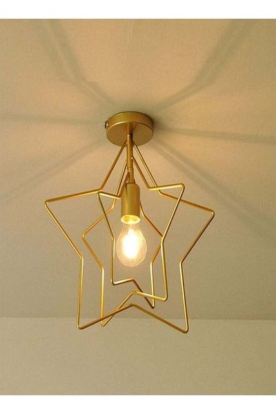 Raffine Vintage Creative Multi Star Shapes Iron Ceiling Lamp for Living Room Bedroom Balcony Ceiling Lightin