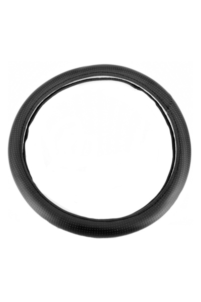 ideal STORE Husa volan universala IdealSTORE din piele cu gaurele, marime XL 42cm, culoare negru