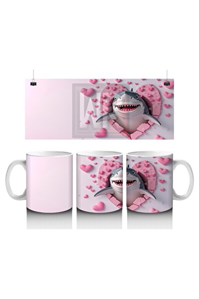 Luluyen كوب سمكة القرش السحابي الذي يحب الأطفال الحليب